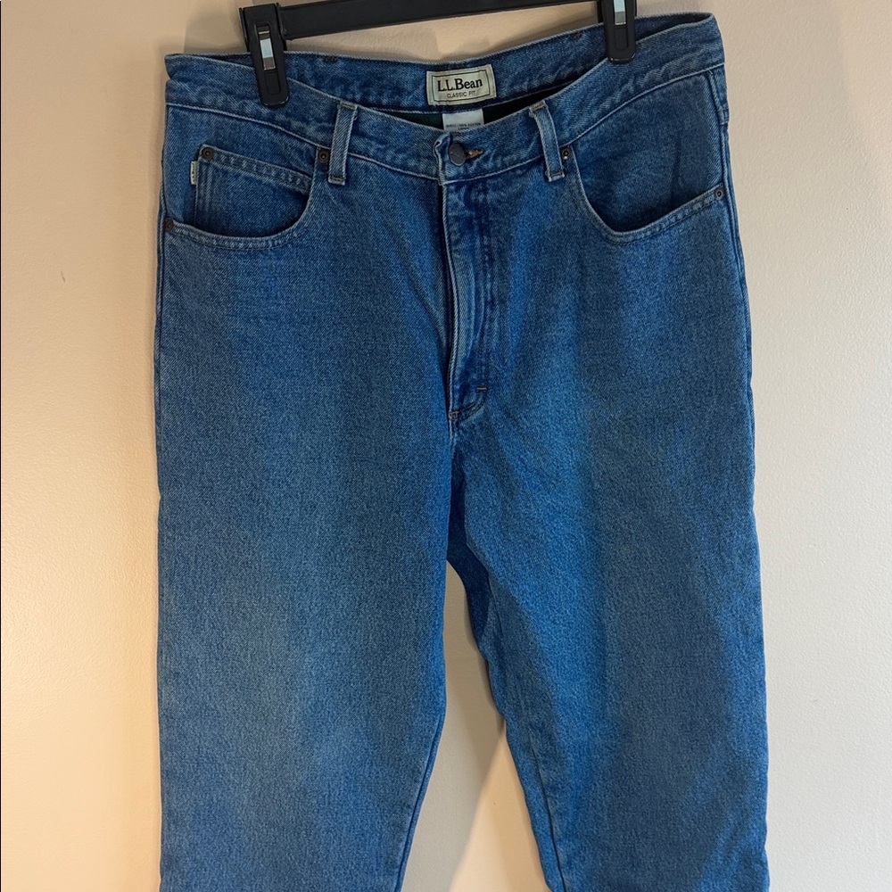 L.L. Bean Men's insulated Classic Denim Jeans